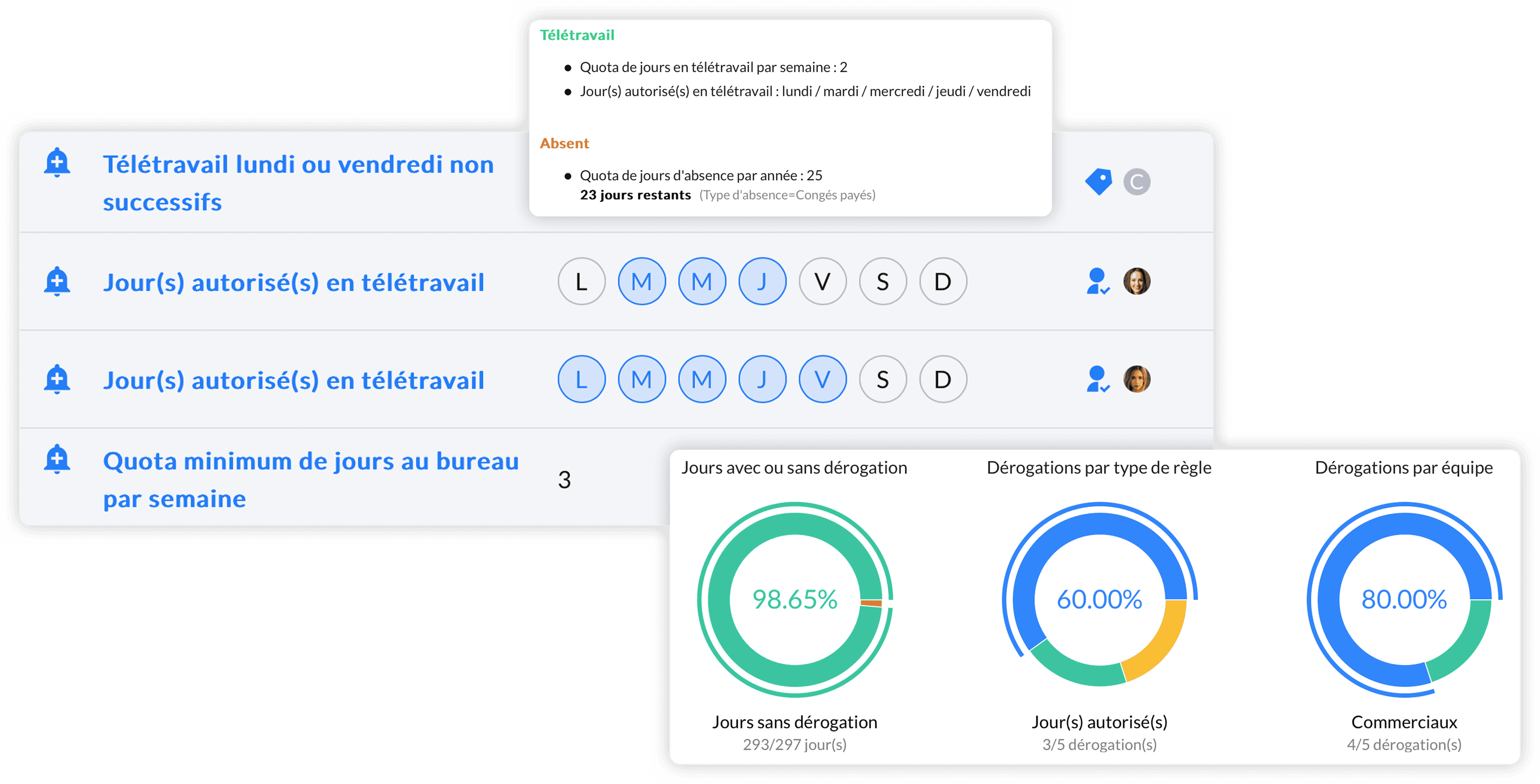 BeeMyFlex rules configuration screenshot